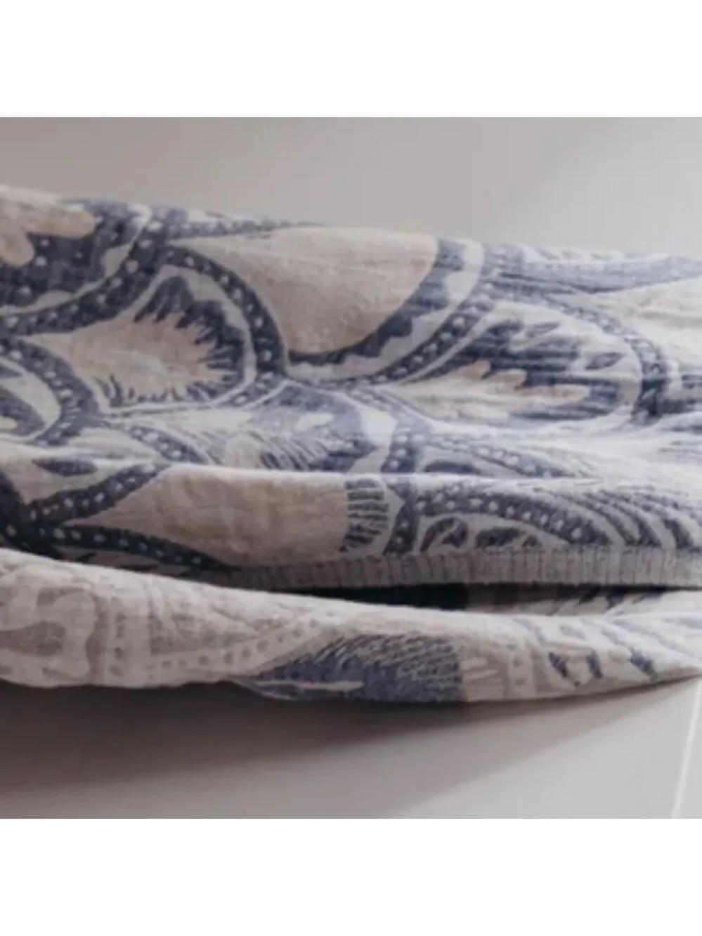 4 Succulents Carolina Blue Woven Cotton 2-in-1 Travel Decor Anthropologie